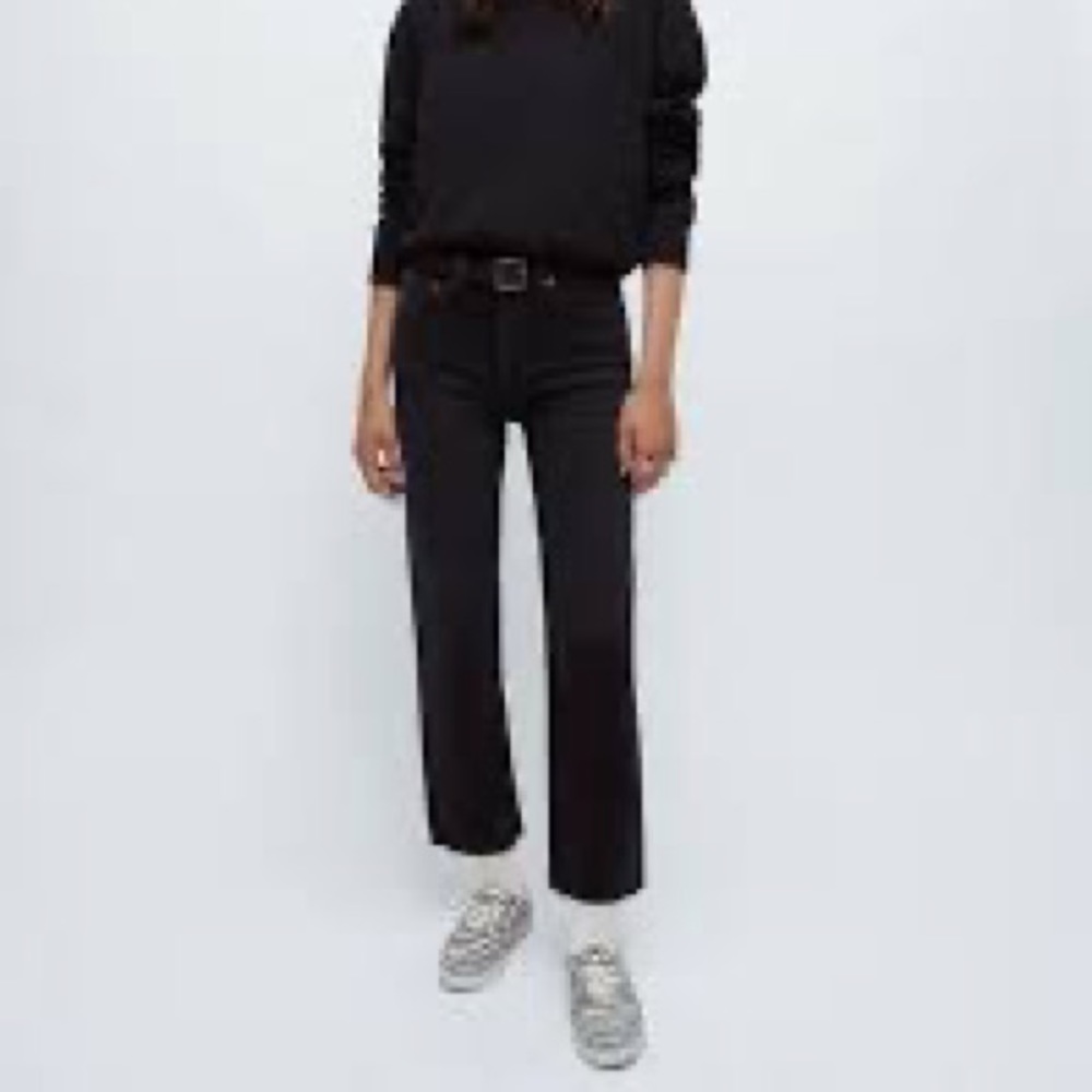 RE/DONE Black Stovepipe Jeans